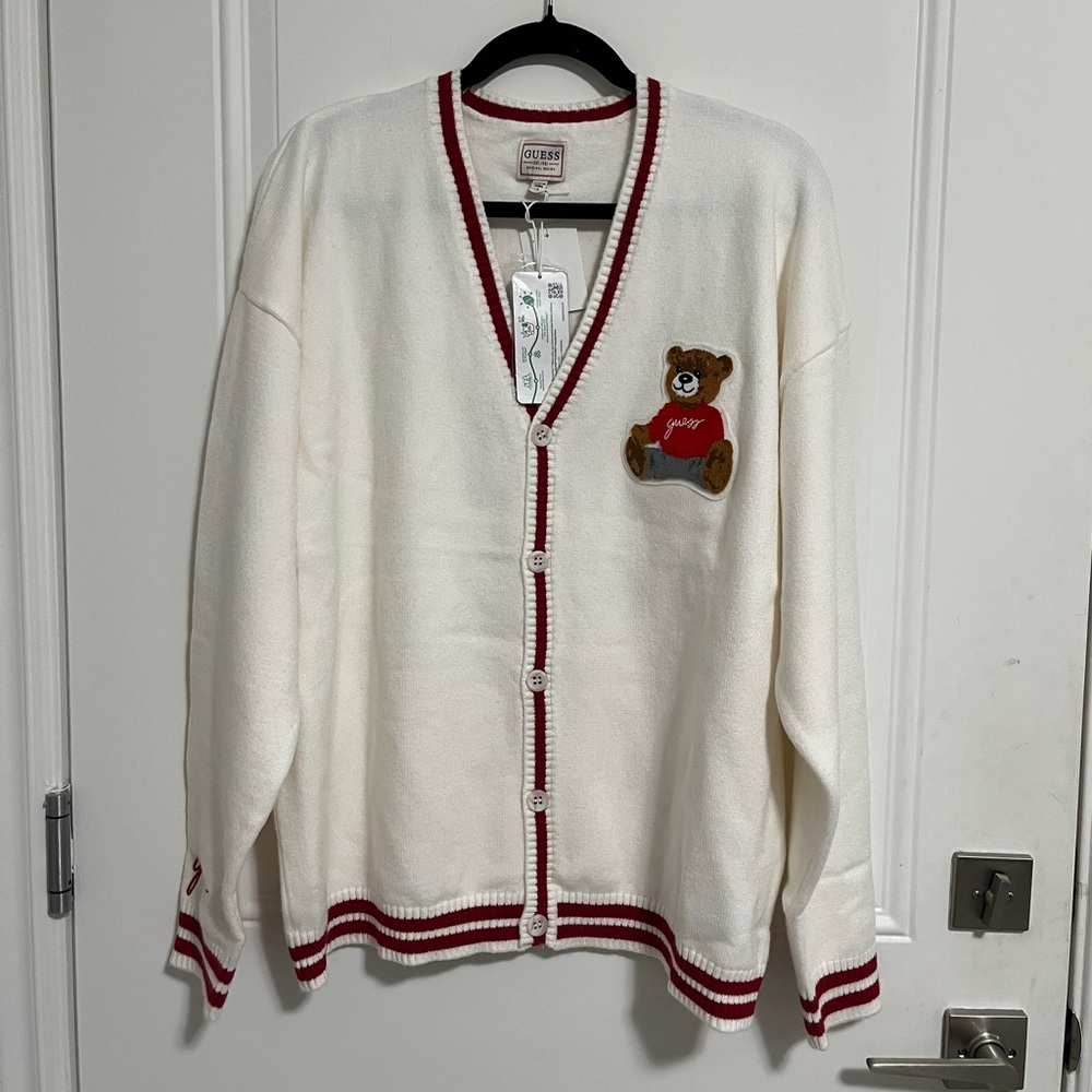 NWT - Guess Men’s Teddy Bear Cardigan - Size L